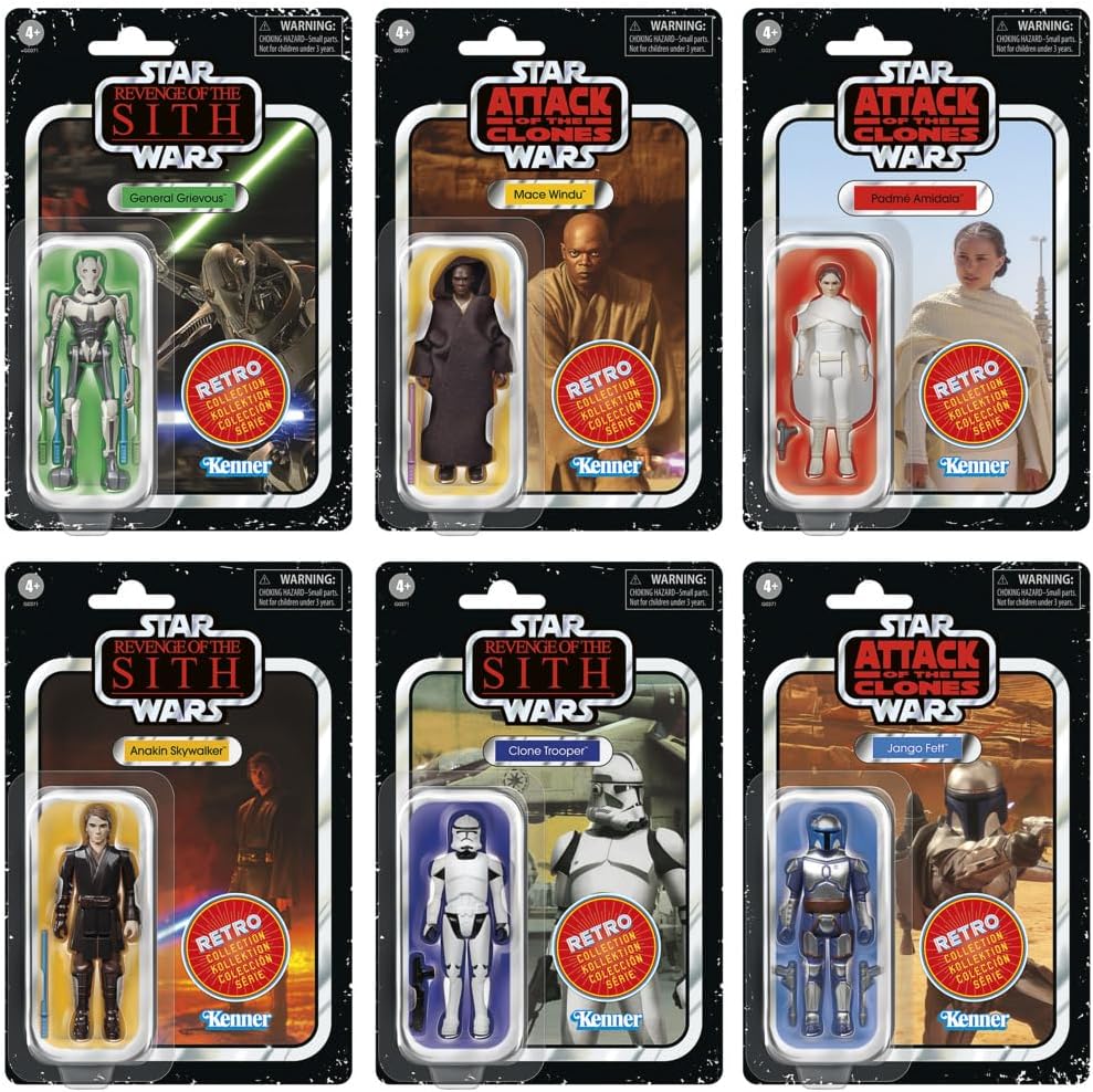 Star Wars Retro Collection 3.75 Inch Action Figure Box Set - Attack of the Clones Revenge of the Sith Multipack - Image 2