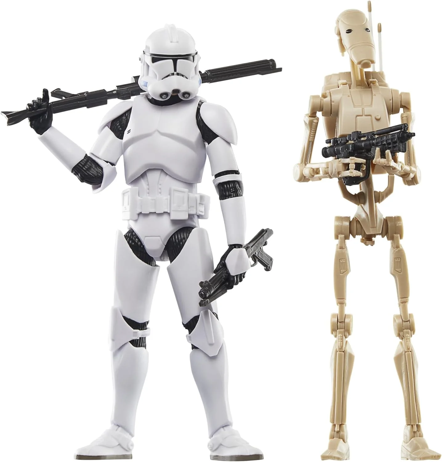 Star Wars The Black Series 6 Inch Action Figure 2-Pack - Phase II Clone Trooper & Battle Droid - Image 2