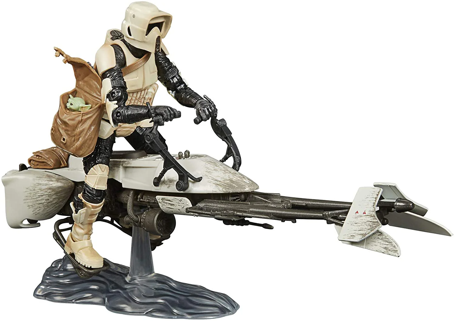 Star Wars The Black Series 6 Inch Vehicle Figure Box Art Exclusive - Speeder Bike Scout Trooper & The Child - Image 2