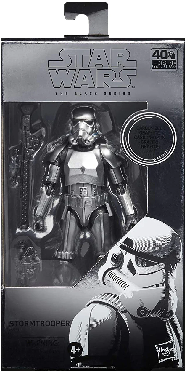 Star Wars The Black Series 6 Inch Action Figure Exclusive - Carbonized Stormtrooper (Shelf Wear Packaging)