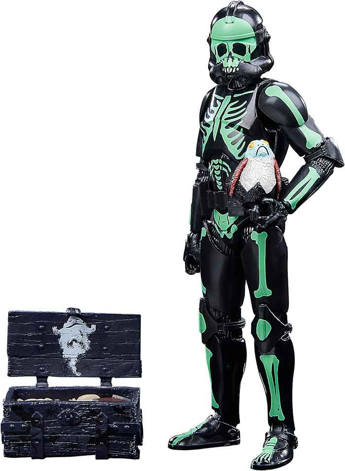 Star Wars The Black Series 6 Inch Action Figure Holiday - Clone Trooper (Halloween) and Porg - Image 2