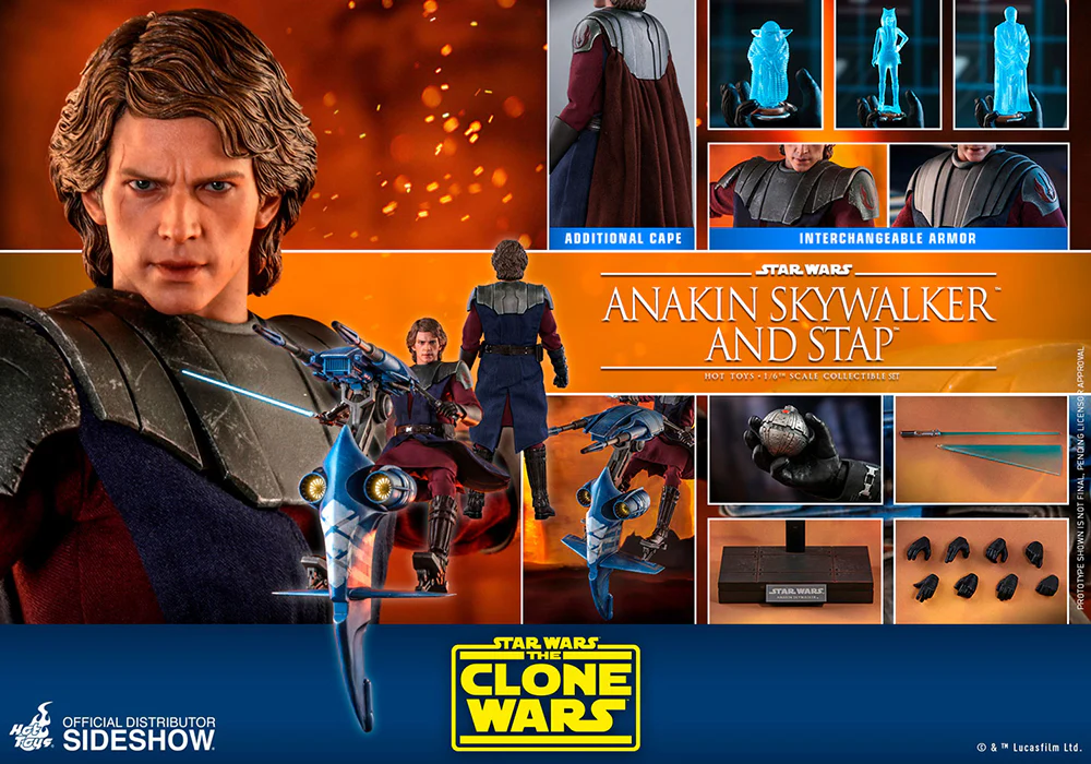 Star Wars The Clone Wars 12 Inch Action Figure 1/6 Scale Series - Anakin Skywalker and STAP 906795 - Image 3