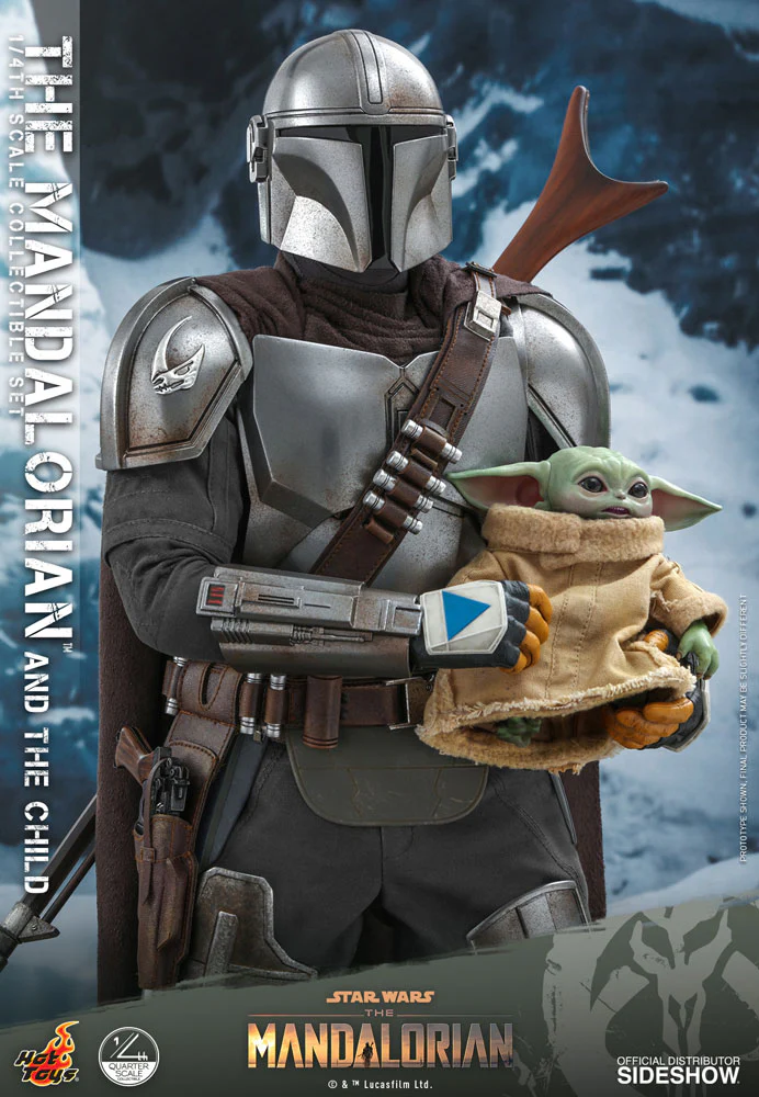 Star Wars The Mandalorian 18 Inch Action Figure 1/4 Scale - The Mandalorian and The Child Hot Toys 907267 - Image 2