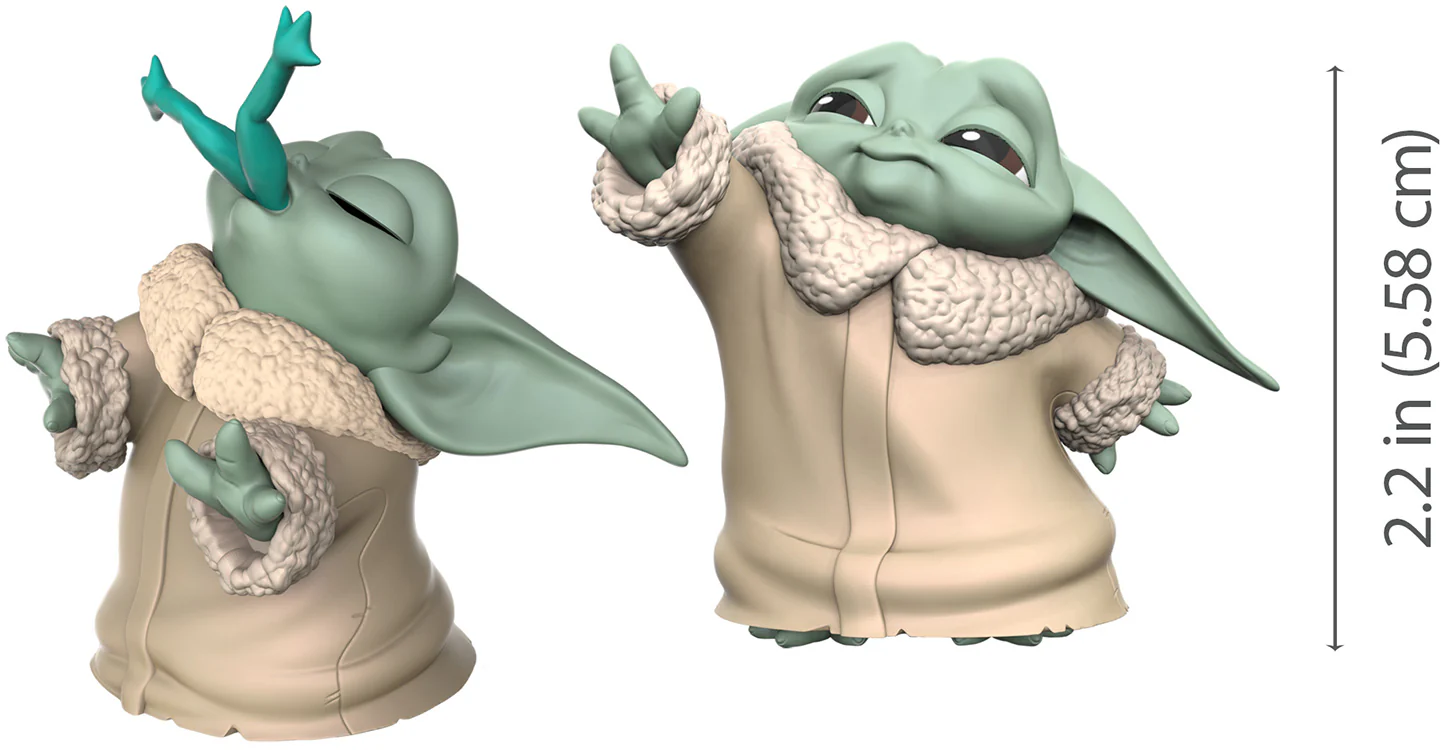 Star Wars The Mandalorian 2.2 Inch Action Figure Baby Bounties 2-Pack Series - The Child (Baby Yoda) Frog & Force - Image 2