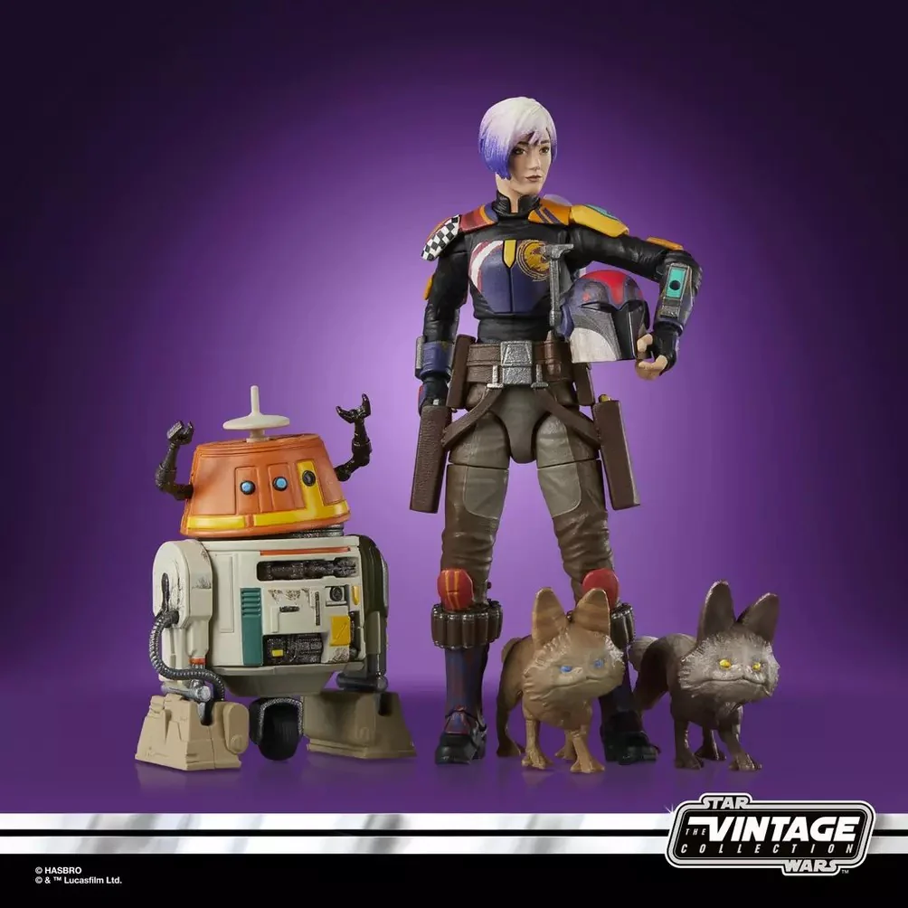 Star Wars The Vintage Collection 3.75 Inch Action Figure 2-pack - Sabine Wren & Chopper (C1-10P) - Image 2