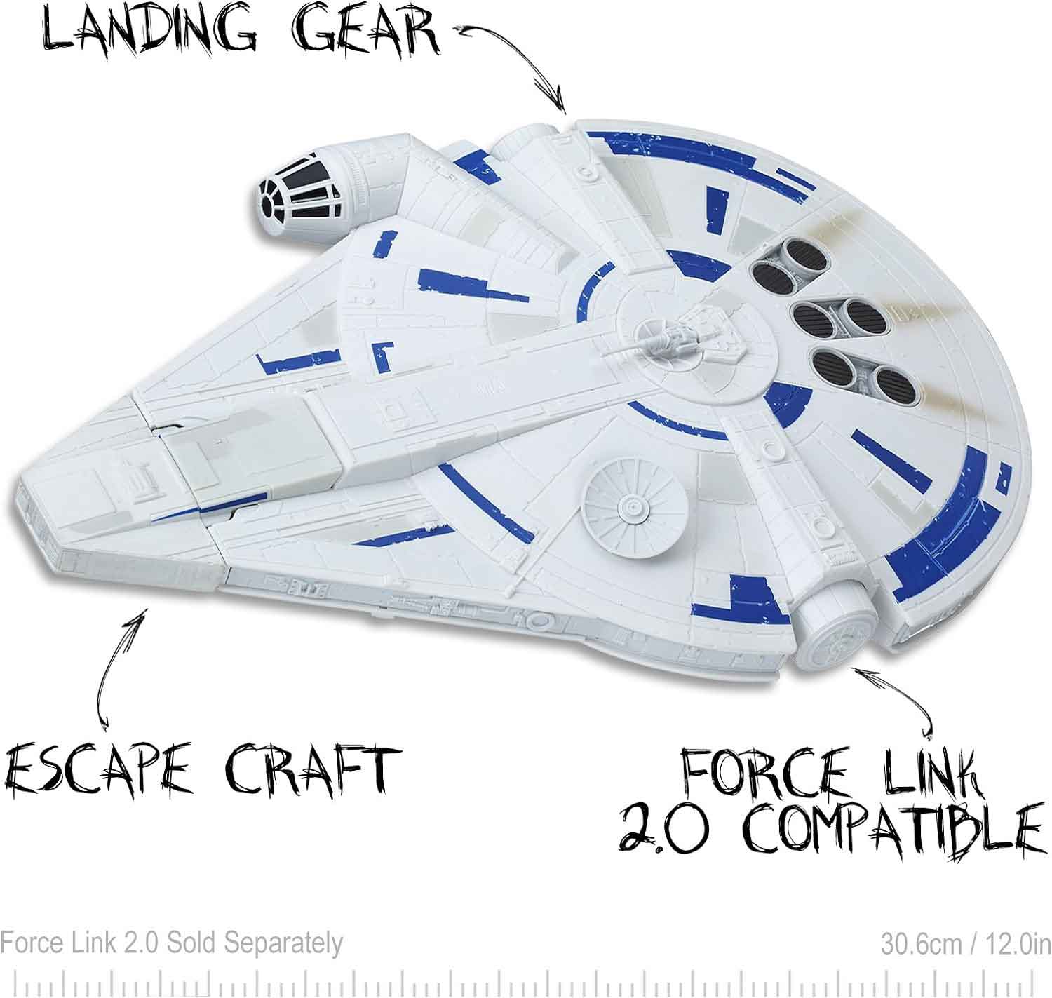 Star Wars Universe Force Link Vehicle Figure - Millennium Falcon with Escape Craft - Image 2