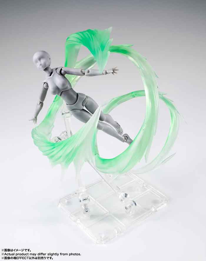 Tamashii Effect 6 Inch Scale Action Figure S.H. Figuarts - Effect Wind Green Version (Shelf Wear Packaging) - Image 3