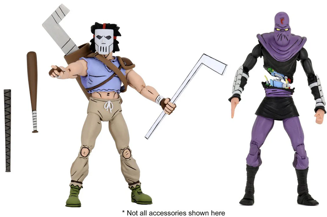 Teenage Mutant Ninja Turtles 7 Inch Action Figure 1980 Cartoon 2-Pack - Casey Jones & Foot Soldier - Image 2
