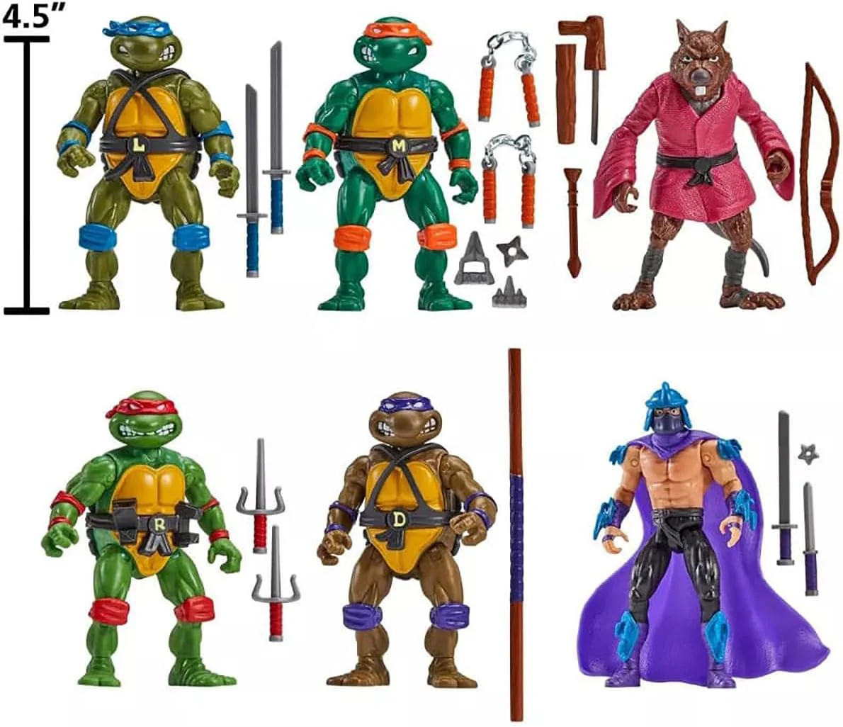 Teenage Mutant Ninja Turtles 5 Inch Action Figure - 1988 Remastered Pack - Image 2