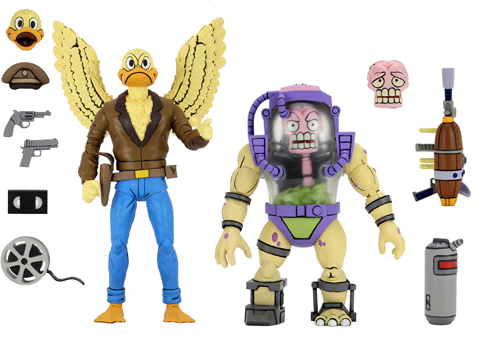 Teenage Mutant Ninja Turtles 1990 Cartoon 7 Inch Action Figure 2-Pack - Ace Duck & Mutagen Man (Sub-Standard Packaging) - Image 2