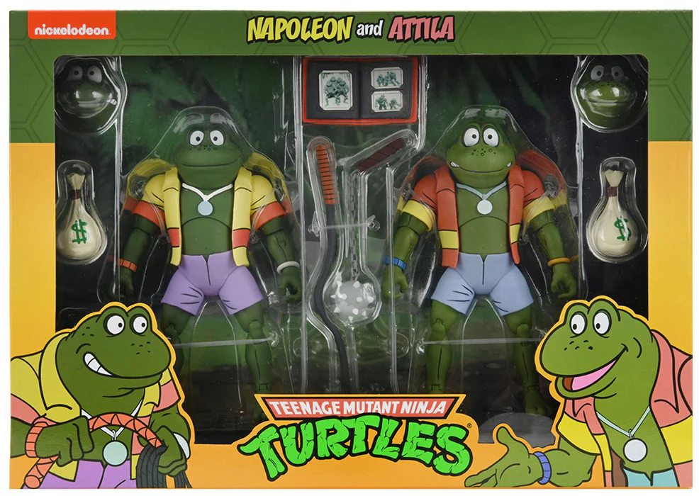 Teenage Mutant Ninja Turtles 1990 Cartoon 7 Inch Action Figure 2-Pack - Napoleon & Attila (Sub-Standard Packaging)
