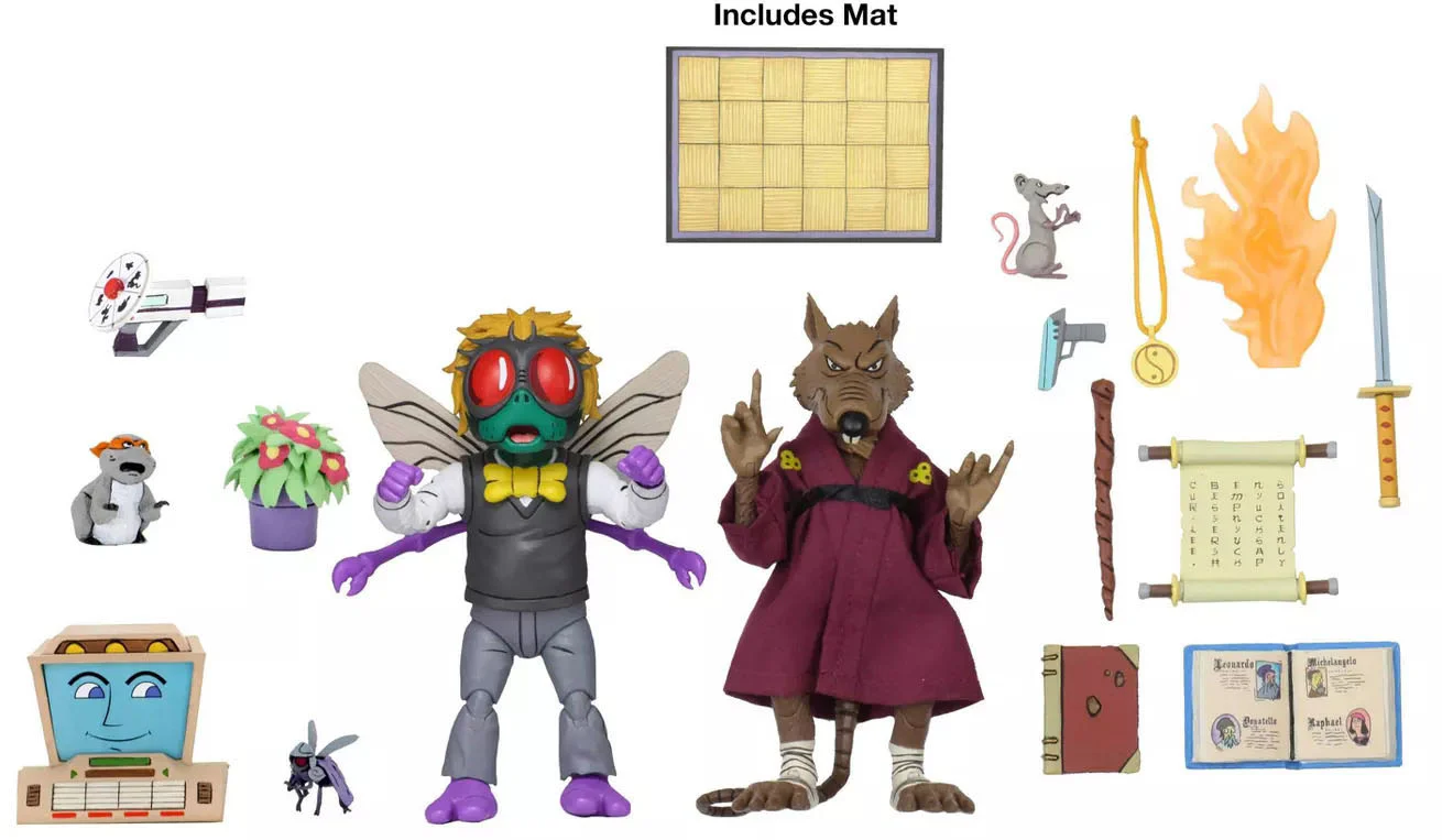 Teenage Mutant Ninja Turtles Cartoon Series 7 Inch Action Figure 2-Pack Exclusive - Splinter & Baxter - Image 2