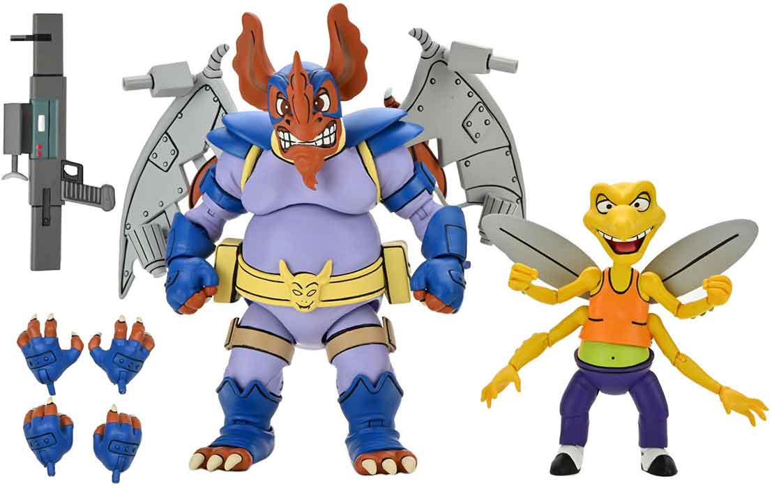Teenage Mutant Ninja Turtles 7 Inch Action Figure Cartoon Series 2-Pack - Wingnut and Screwloose - Image 2
