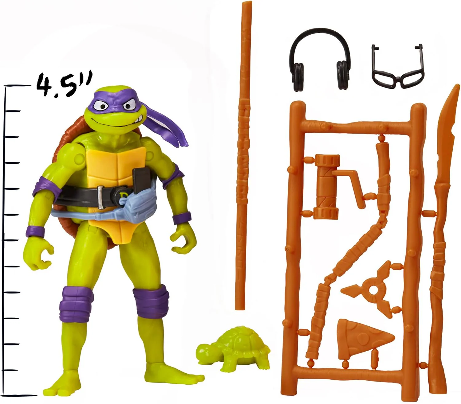Teenage Mutant Ninja Turtles 5 Inch Action Figure Mutant Mayhem - Donatello - Image 2