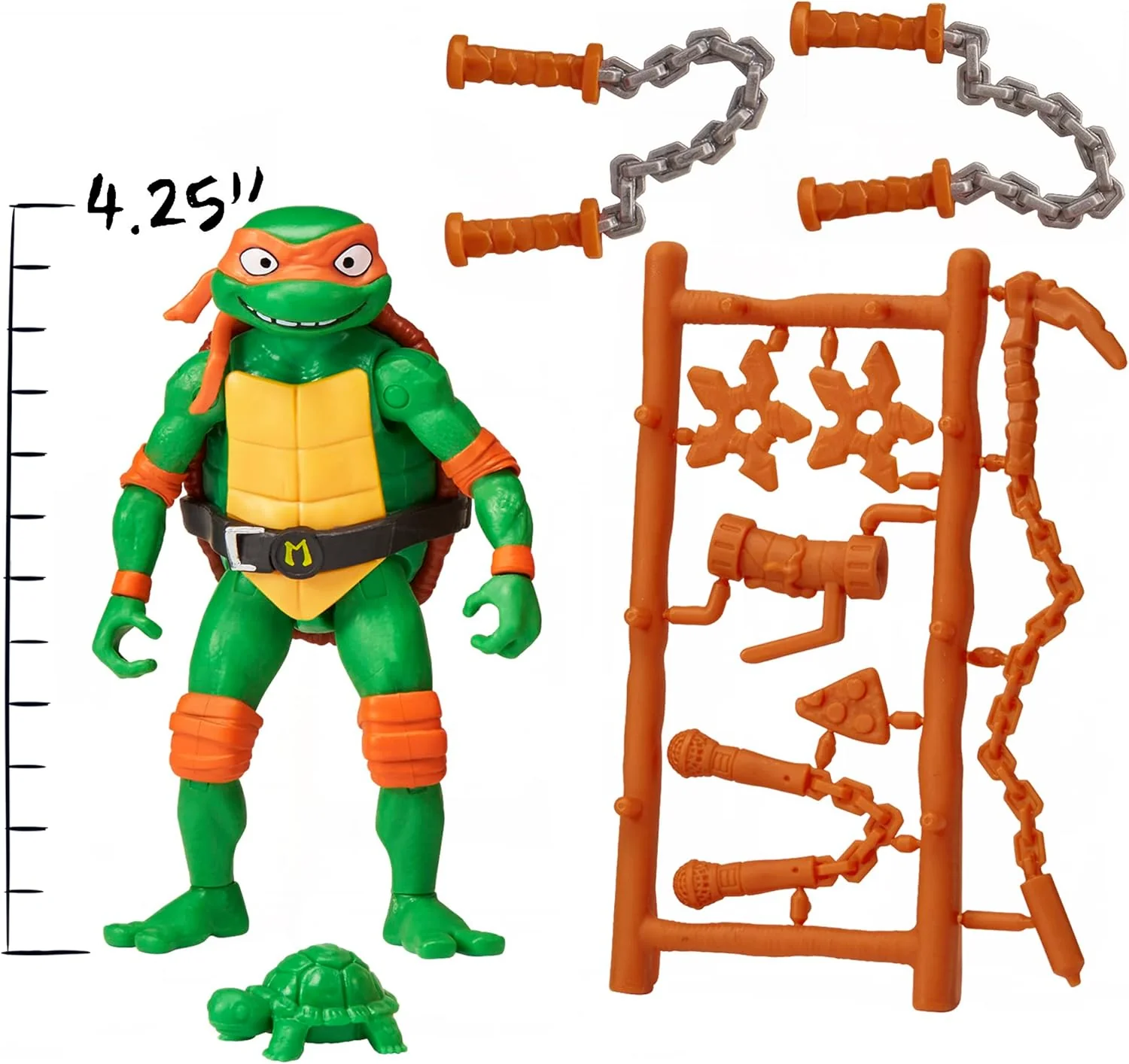 Teenage Mutant Ninja Turtles 5 Inch Action Figure Mutant Mayhem - Michelangelo - Image 2