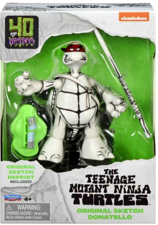 Teenage Mutant Ninja Turtles 4.5 Inch Action Figure Original Sketch - Donatello Black & White - Image 2