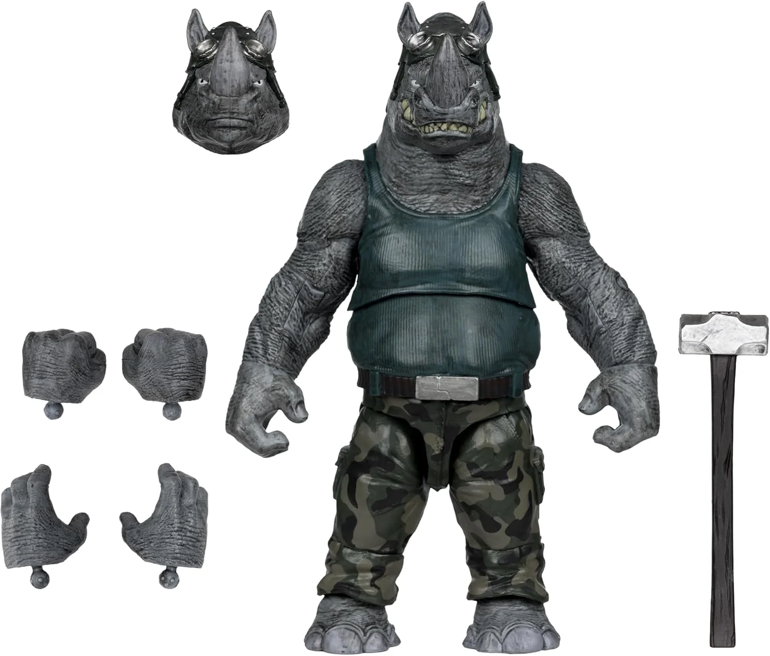 Teenage Mutant Ninja Turtles 5 Inch Action Figure Page Punchers Wave 2 - Rocksteady - Image 2