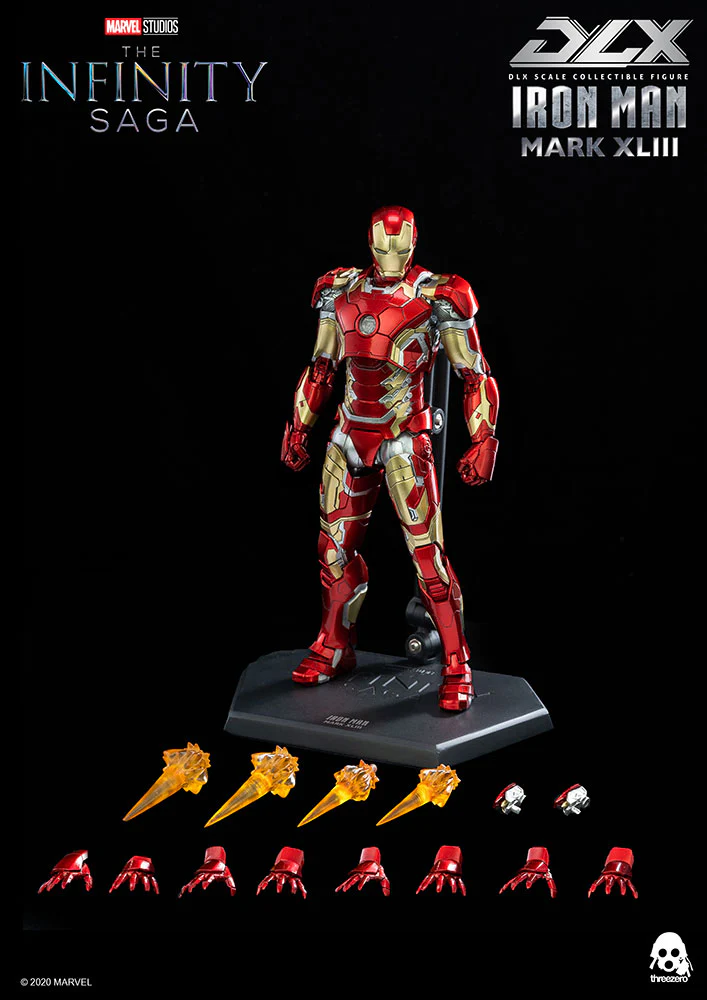 The Avengers Infinity Saga 6 Inch Action Figure Deluxe - Iron Man Mark XLIII Threezero 907534 - Image 3