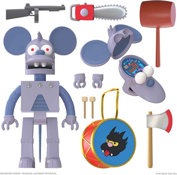 The Simpsons 7 Inch Action Figure Ultimates - Robot Itchy - Image 2