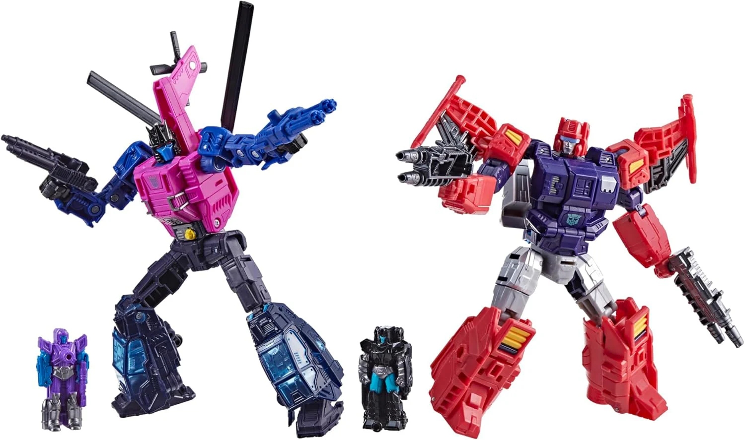 Transformers Age Of The Primes 6 Inch Action Figure Deluxe Class 2-Pack - Topspin vs Spinister - Image 2