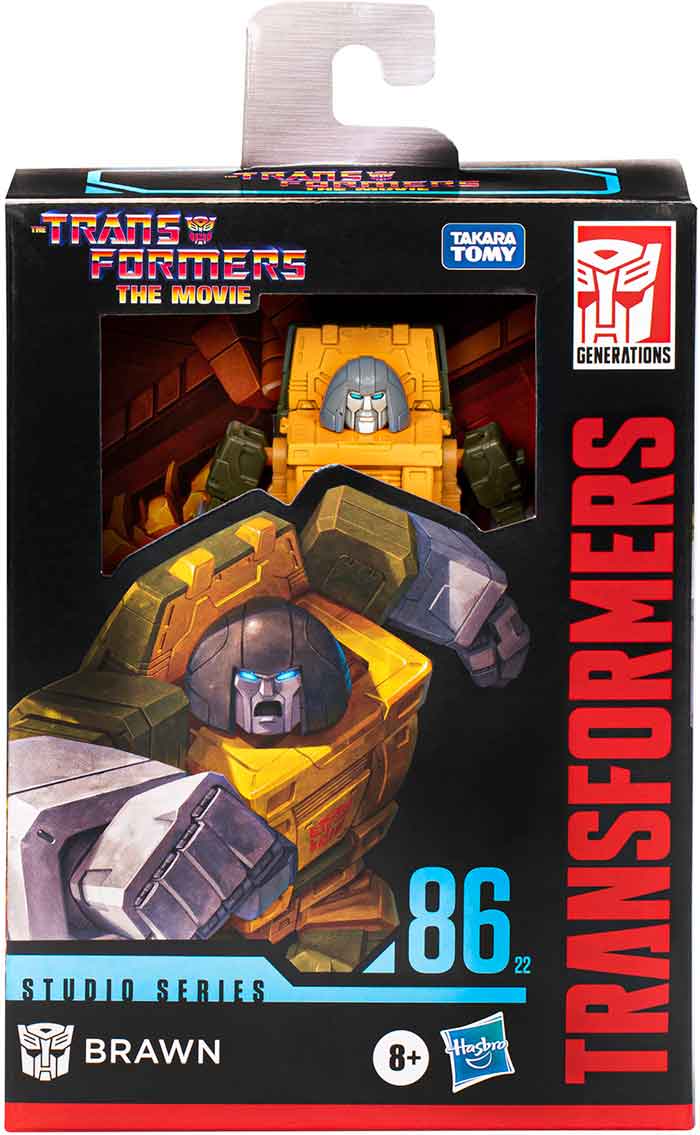 Transformers Studio Series 6 Inch Action Figure Deluxe Class (2023 Wave 3) - Movie 86-22 Brawn (Sub-Standard Packaging)