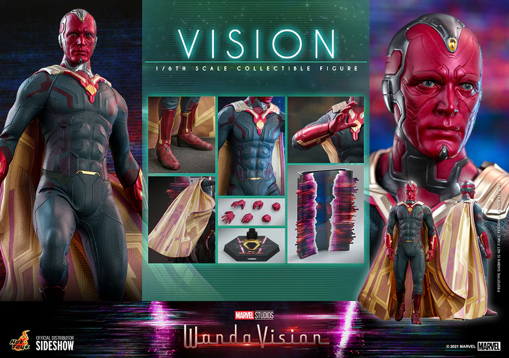 Wandavision 12 Inch Action Figure 1/6 Scale - Vision Hot Toys 907936 - Image 3