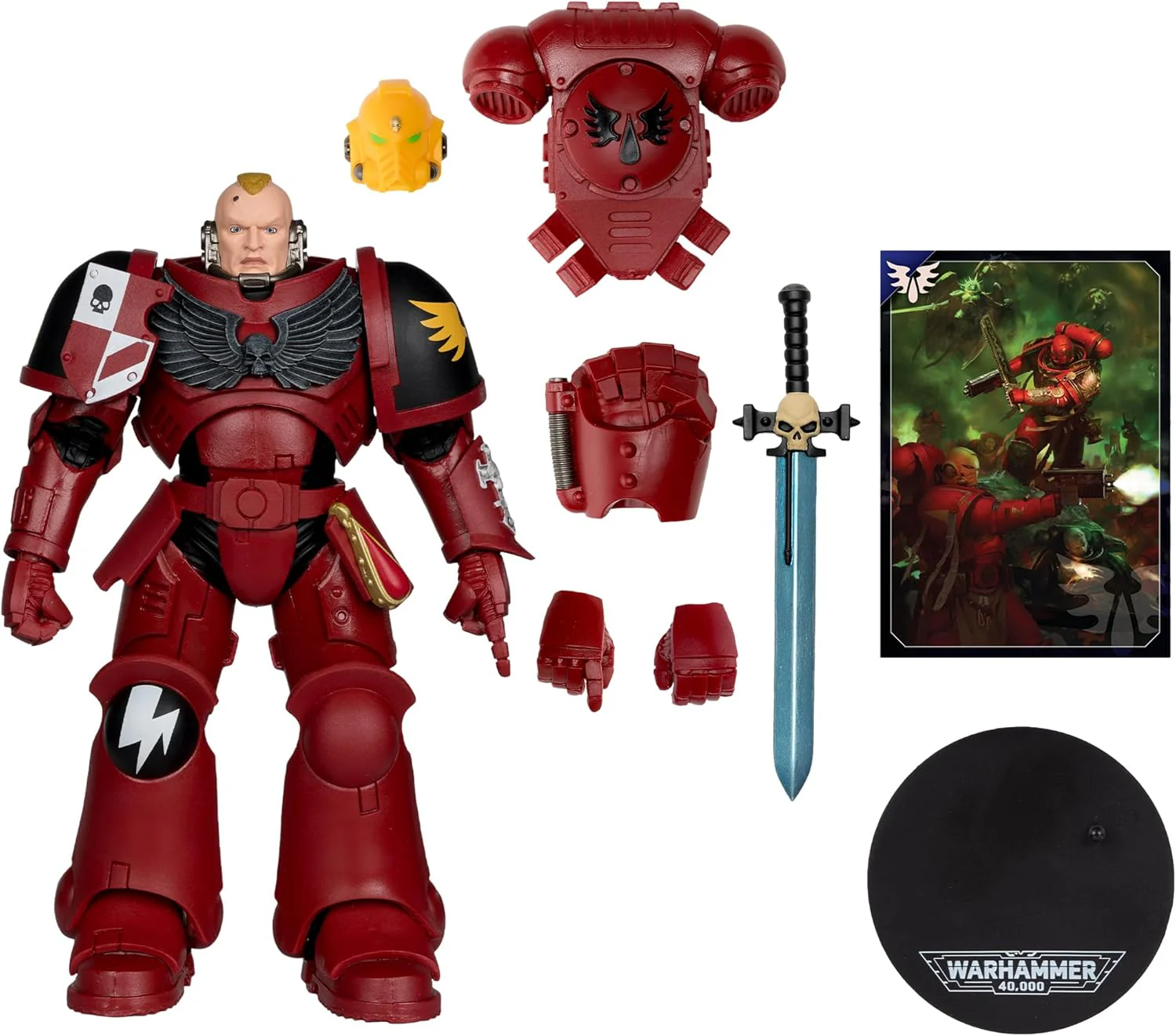 Warhammer 40000 7 Inch Action Figure Wave 11 - Assault Intercessor Sergeant (Blood Angel) - Image 2