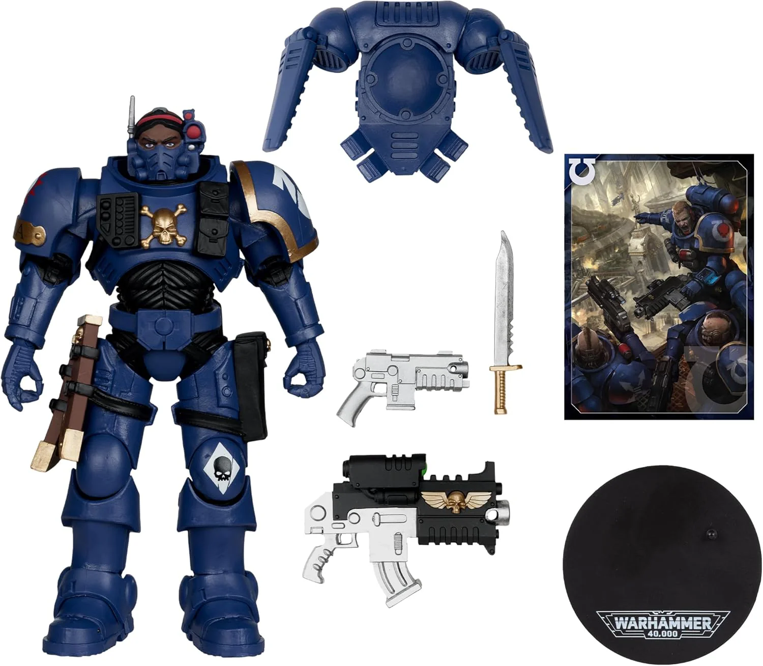 Warhammer 40000 7 Inch Action Figure Wave 11 - Lieutenant In Phobos Armour (Ultramarines) - Image 2