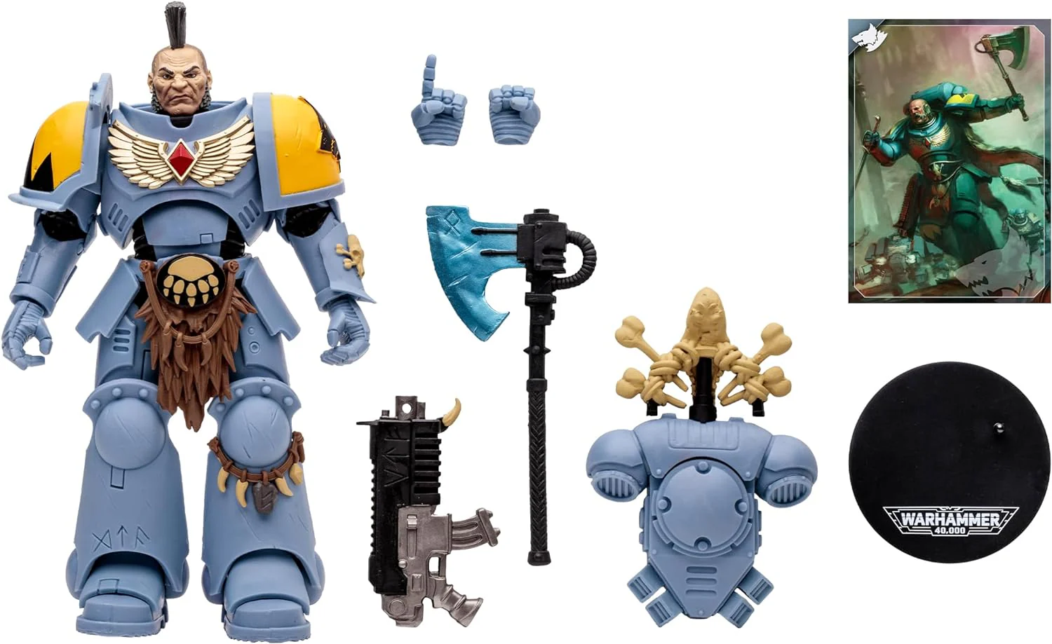 Warhammer 40000 7 Inch Action Figure Wave 7 - Space Wolves Wolf Guard - Image 2