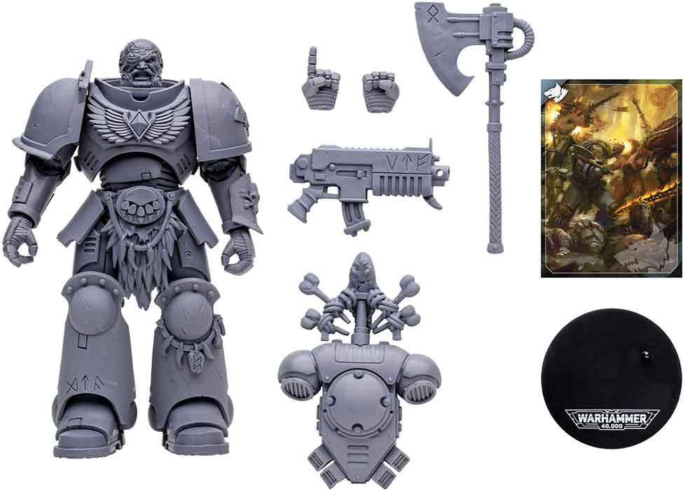 Warhammer 40000 7 Inch Action Figure Wave 7 - Space Wolves Wolf Guard Artist Proof - Image 2