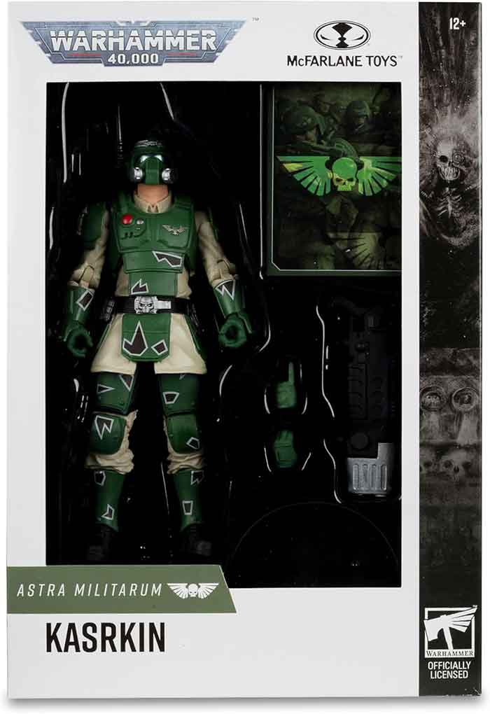 Warhammer 40000 7 Inch Action Figure Wave 9 - Kasrkin (Astra Militarum) (Sub-Standard Packaging)