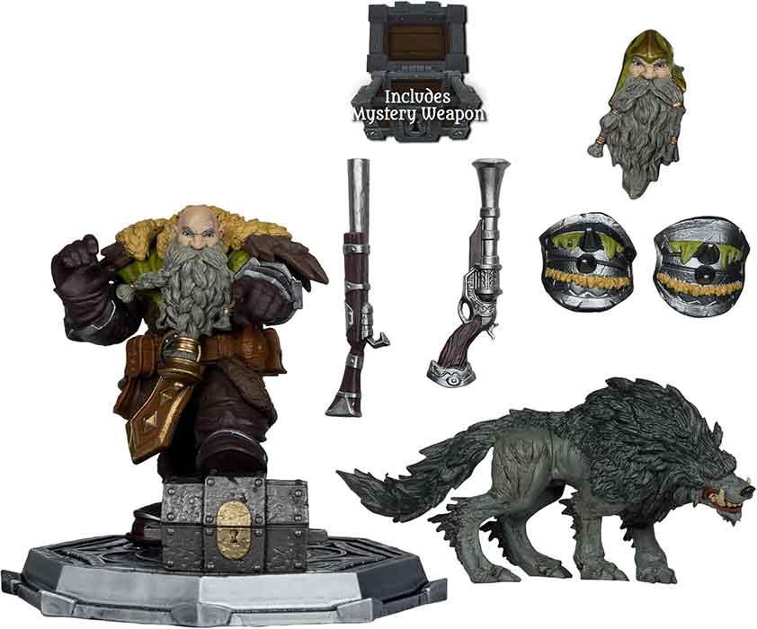 World Of Warcraft Posed 7 Inch Static Figure Wave 2 - Grey Beard Dwarf Hunter Beast Master & Marksman - Image 2