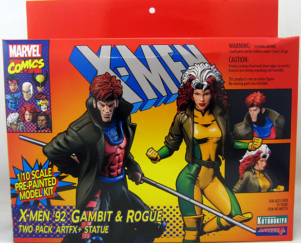 X-Men 1992 7 Inch Statue Figure ArtFX+ - Gambit & Rogue - Image 2